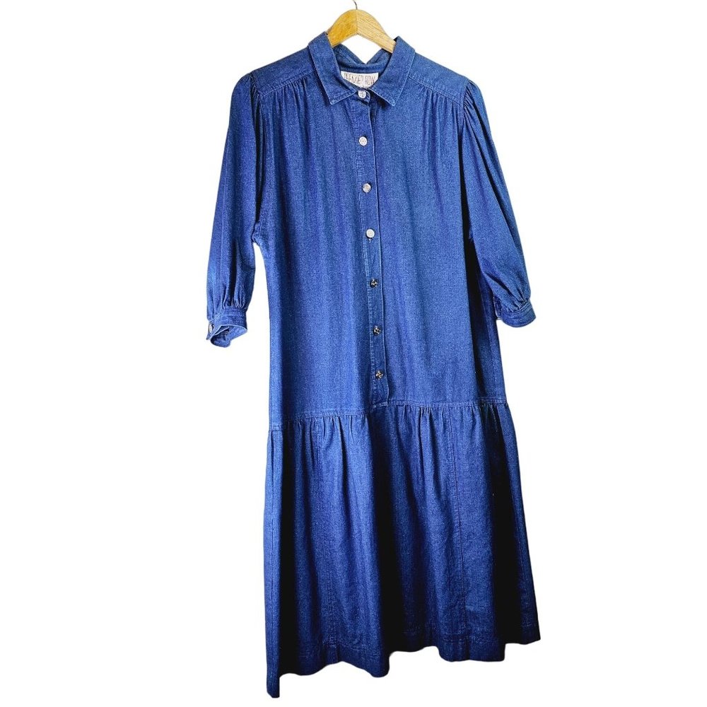 Vintage Premier Row by Marilyn Thelen Women's Drop Waist 3/4 Sleeve Dress, 14W